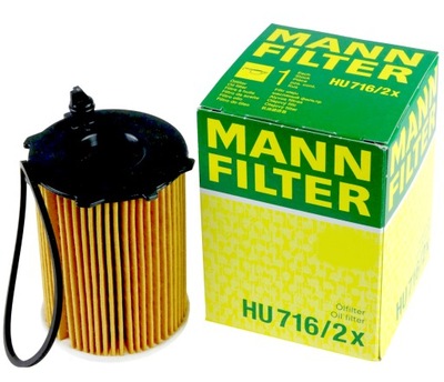 MANN FILTER FILTRO ACEITES HU716/2X PEUGEOT 1.6 HDI  