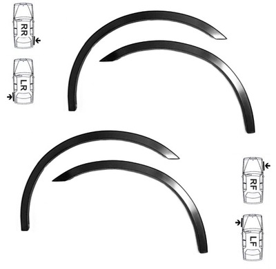 MAZDA 323C 94-98 TRIMS MUDGUARDS WING X4 PC. - milautoparts-fr.ukrlive.com