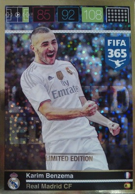 FIFA 365 TOP TEAMS Panini BENZEMA Limited