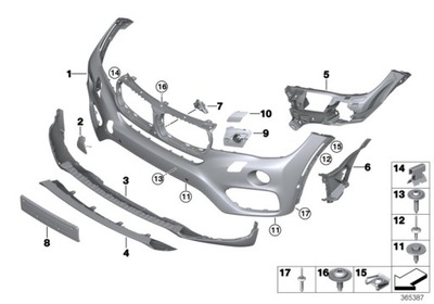 BMW X6 F16 INSERT ELEMENT BUMPER FRONT ORIGINAL - milautoparts-fr.ukrlive.com