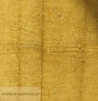 Stary papier czerpany XIX wiek Król Prus 232