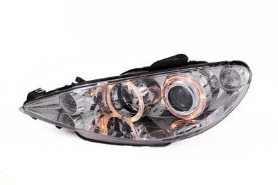 Lampy przód PEUGEOT 206 02- Angel Eyes CHROM DEPO
