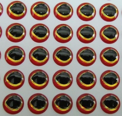 OCZY 3D ( ŁEZKI ) RED-GOLD 5 mm 50 sztuk
