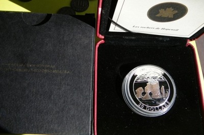 20$ KANADA 2004 ZATOKA FUNDY - Ag 999 -Oz- ZŁOCONA