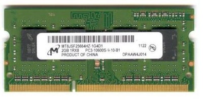 OKAZJA DDR3 MT 2GB 1Rx8 PC3-10600S-9-10-B1 MICRON