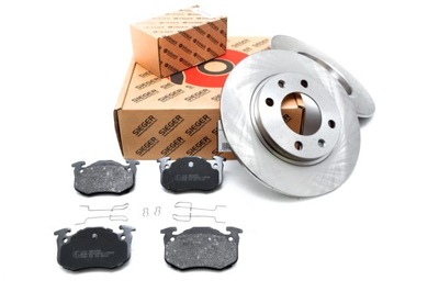 SET DISCS BRAKE 247MM + PADS REAR PEUGEOT 206 CC SW 98-2010R - milautoparts-fr.ukrlive.com