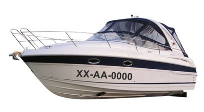 Numer na łódkę motorówkę litery rejestracyjne łódź