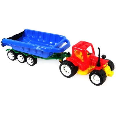 Traktor z przyczepą ciągnik z rączką OGROMNY LESZKO