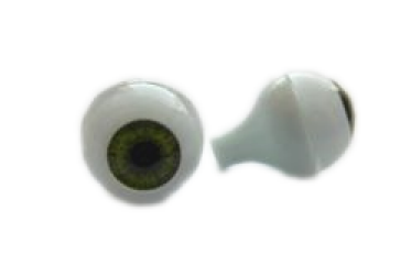 1 para akrylowe oczy dla lalek 12mm zielone