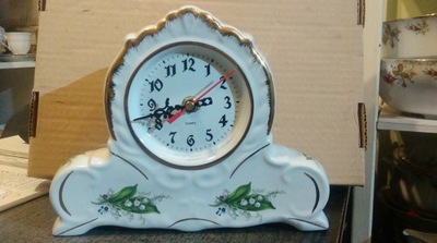 Zegar porcelanowy konwalia Chodziez