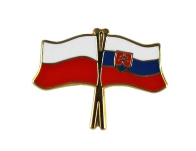 Przypinka pin wpinka flaga POLSKA-Słowacja