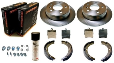 Тормозные диски тормозные колодки тормозные колодки mercedes w202 w203 clk c209 r171 w210 задняя 278mm фото №1