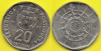 PORTUGALIA 20 ESCUDOS 1987 r.
