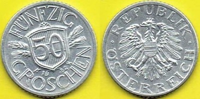 Austria 50 Groschen 1952 r.