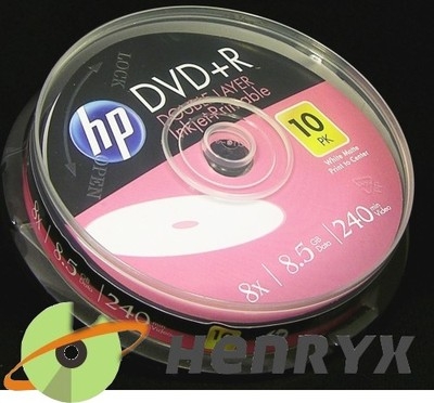 Płyty HP do nadruku DVD+R DL 8.5 GB print 10 szt