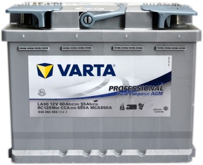 VARTA PROFESSIONAL AGM LA60 12V 60AH 680A P+ - milautoparts-fr.ukrlive.com