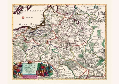 Mapa dekoracyjna POLSKI POLSKA Dankerts A2