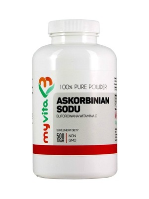MyVita Askorbinian Sodu (buforowana witamina C), suplement diety, proszek