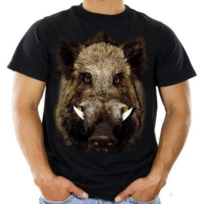 Koszulka dziecięca z dzikiem dzik t-shirt 140 cm