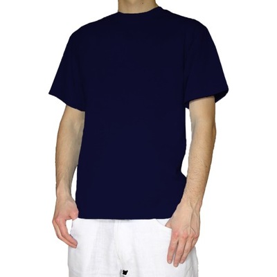 TheCo - Gładka koszulka t-shirt - granatowy - XL