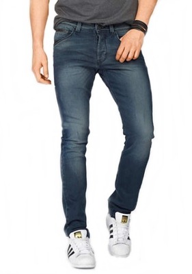 SMD0135 BRUNO BANANI jeansy slim fit W28/L32 navy