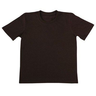 Gładka koszulka t-shirt Gracja - brązowy - 128
