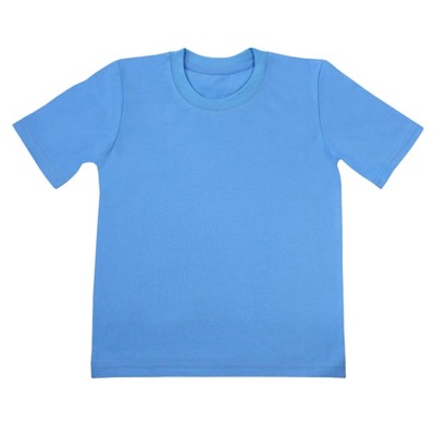 Gładka błękitna koszulka t-shirt *110* Gracja