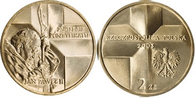 2 zł(2003) - Jan Paweł II - 25-lecie pontyfikatu