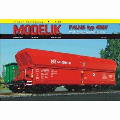 Modelik 8/14 - FALNS typ 436V wagon węglarka 1:25
