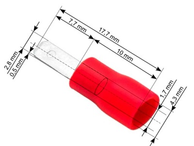 COUPLEUR VISQUEUX IZOL. PLASKI MESKI 2,8/0,5 10SZT (43-028# - milautoparts-fr.ukrlive.com