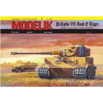 Modelik 5/11 - Czołg Panzer VI TIGER Ausf.E 1:25