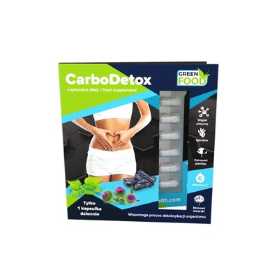 CARBO DETOX - USUWA WODĘ Z ORGANIZMU 21 KAPS !!