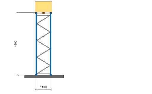 Рама 4,5 м Паллетный стеллаж NOWA P80 Паллетные стеллажи