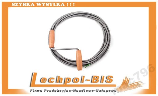 PRZETYKACZ DO RUR ŻMIJKA KANALIZACJI SPIRALA 3M