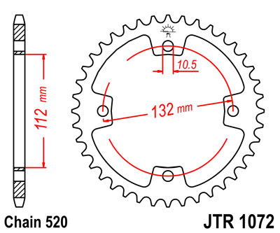 ЗАДНЯЯ ЗВЕЗДОЧКА 38z ATV QUAD TGB BLADE TARGET 250 325