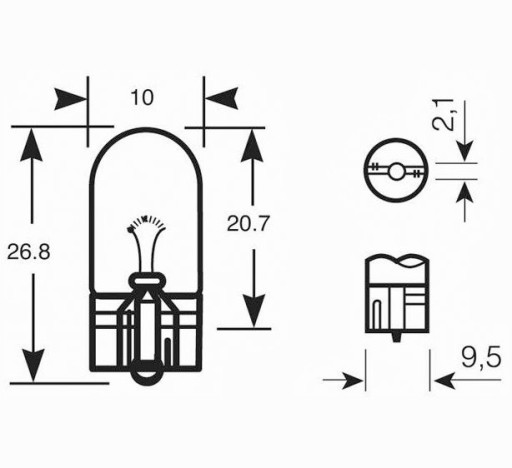 W5W T10 12 В ЛАМПОЧКА POWERTEC КСЕНОНОВАЯ СИНЯЯ 2 ШТ.