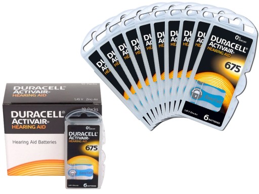 Слуховая батарея DURACELL 60x 675 PR44 Activair900