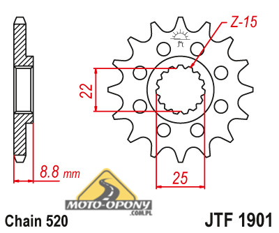 Комплект привода KTM 125 SX Super Reinforced GOLD