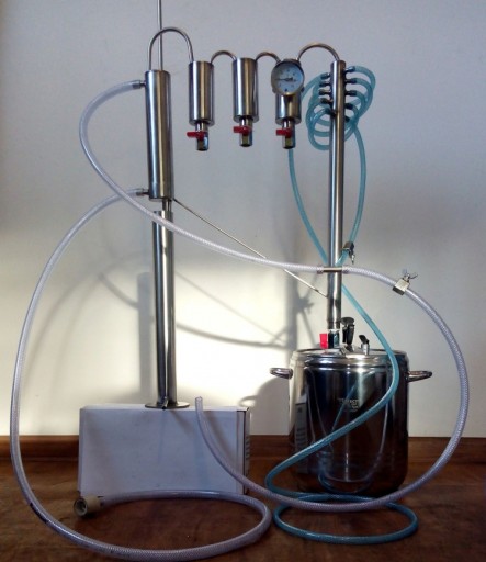 DESTYLATOR 15 l 3 ODSTOJNIK 5 PALCÓW FILTR WĘGLOWY
