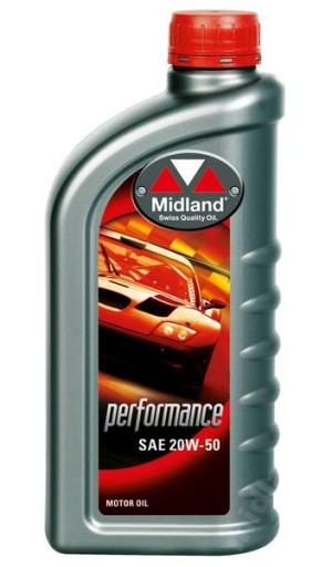 МОТОРНОЕ МАСЛО MIDLAND PERFORMANCE 20W50 1л, СДЕЛАНО В ШВЕЙЦАРИИ