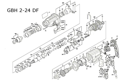 Приводной подшипник Bosch GBH 2400 GBH 2-26 DFR GBH 2-24 BH 2-26 F GBH 36 V-LI