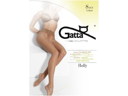 Колготки GATTA HOLLY плотностью 8 ден, без мыска, размер 4