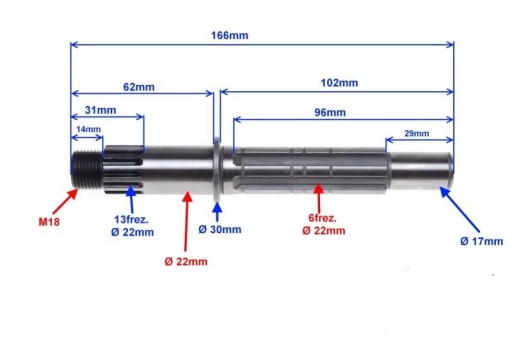 ВЫХОДНОЙ ВАЛ ATV 300 STE SHINERAY SIL. LC178FMN