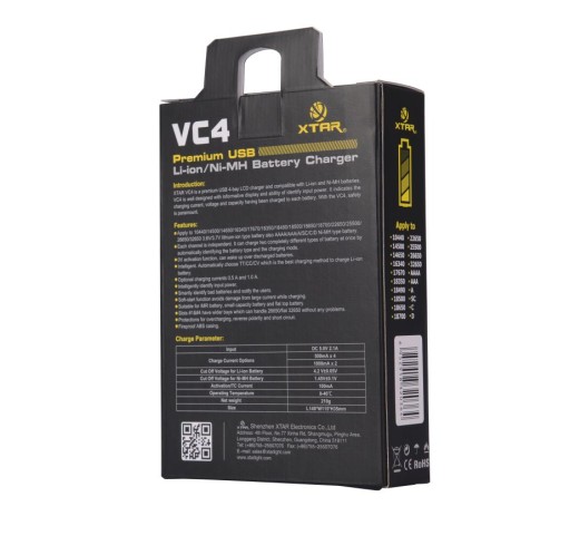 ЗАРЯДНОЕ УСТРОЙСТВО XTAR VC4 18650 26650 ЖК-дисплей