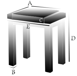 Taboret Linea miękki tapicerowany lakier ławka