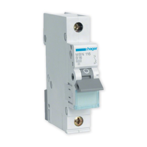 Автоматический выключатель HAGER 1P B16A MBN116E