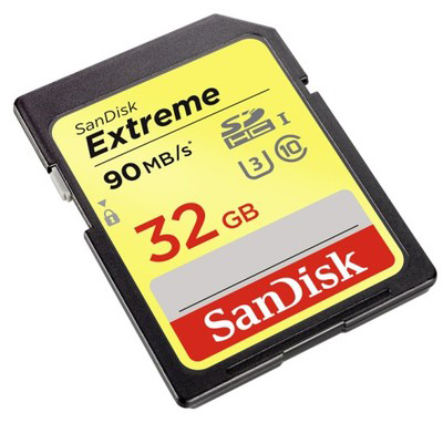 КАРТА SANDISK 32 ГБ SD SDHC EXTREME HD UHS-1 90 МБ/с