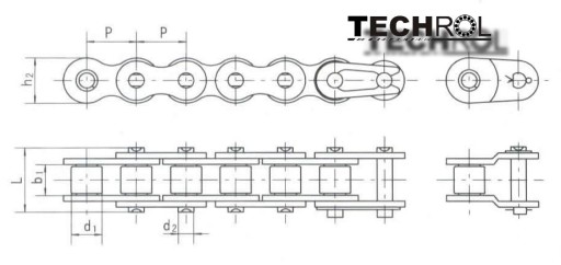 10B-1 ЦЕПЬ ПРИВОДНАЯ РОЛИКОВАЯ 10 B1 5/8