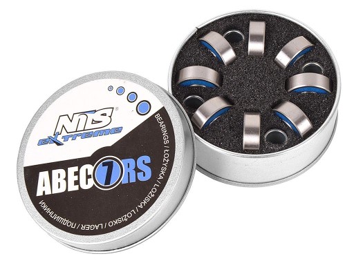 ПОДШИПНИКИ ABEC-7 RS ГОЛУБОЙ УГЛЕРОД, УПАКОВКА 8 шт. МЕТАЛЛИЧЕСКИЕ НИЛЫ ДЛЯ СКУТЕРА
