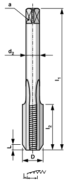 Gwintownik MF drobnozwojny M14 x 1,25 HSS DIN 2181